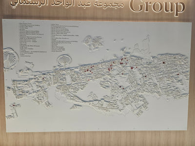 3D Dubai City Relief Wall Map