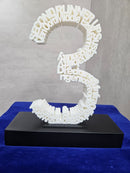 3D Typography Number Award