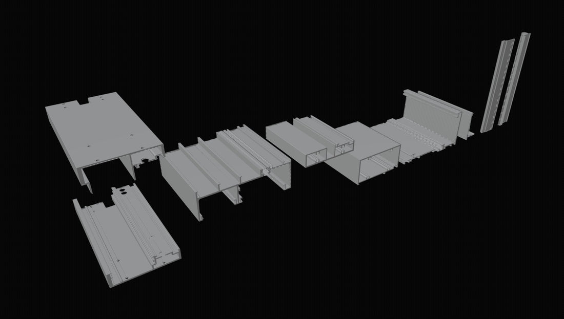 Curtain Wall Glazing Profile System 3D Design File - view 2