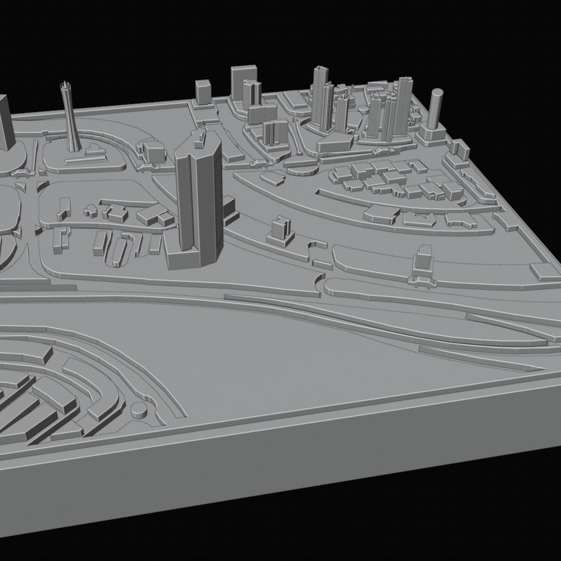 Area Map Relief Model 3D Design File - view 1