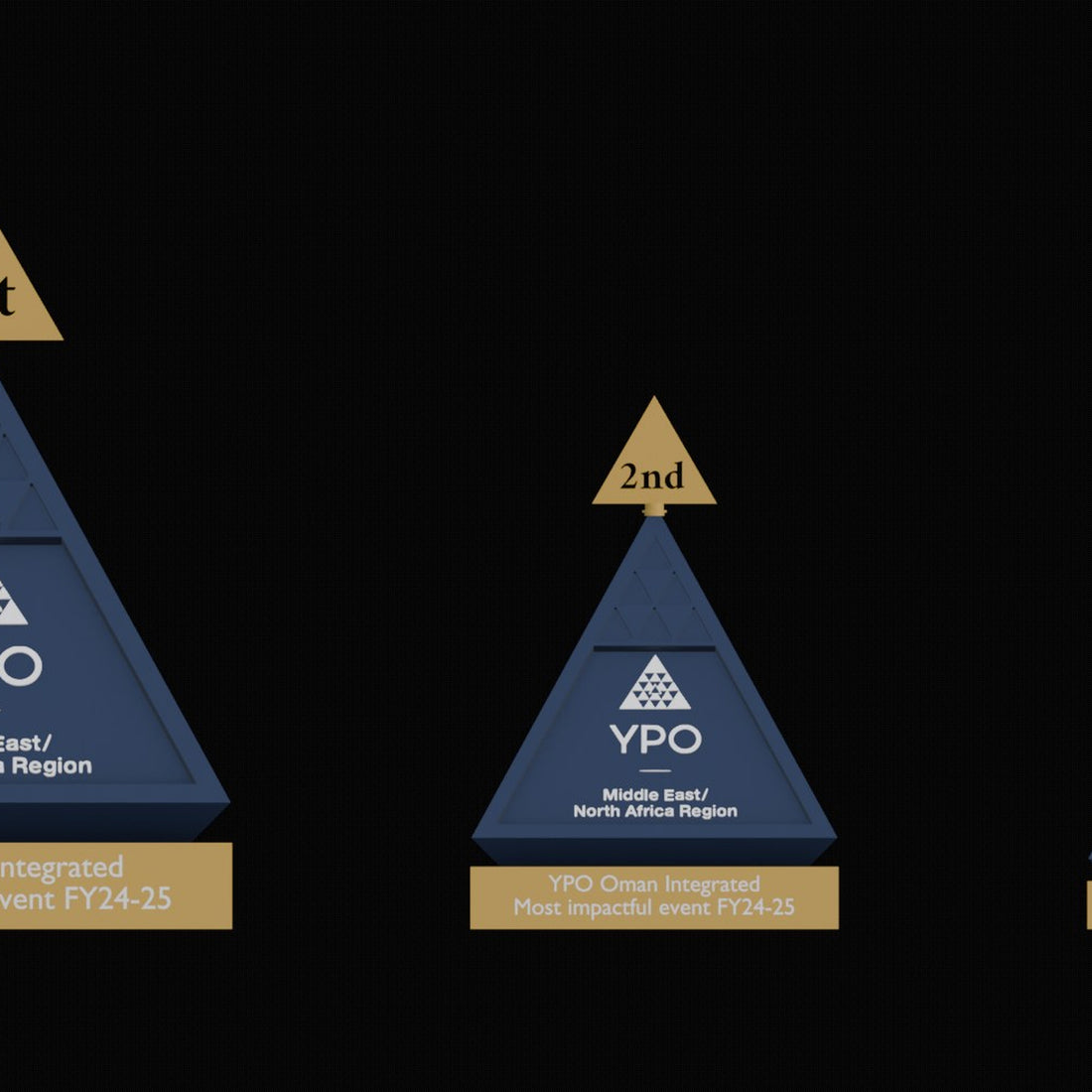 Pyramid Award Trophy Set 3D Design File - view 1
