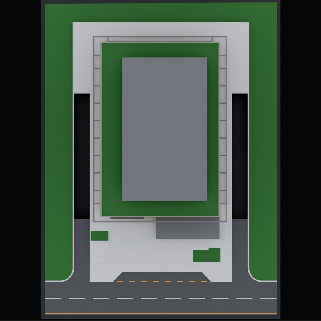 Building Plot Site Plan Model 3D Design File - view 1