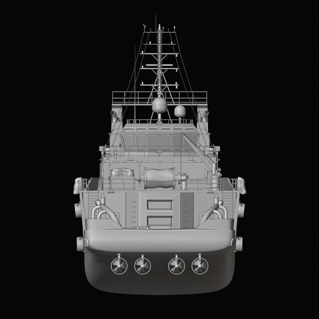 Tugboat Offshore Vessel Model 3D Design File - view 1