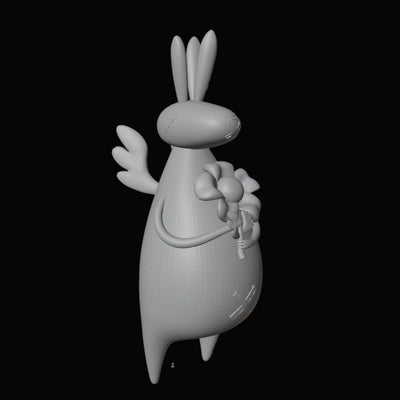 Stylised Rabbit Figurine 3D Design File - view 1