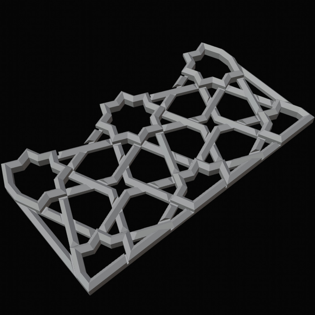 Islamic Star Pattern Frame Mould 3D Design File - view 1