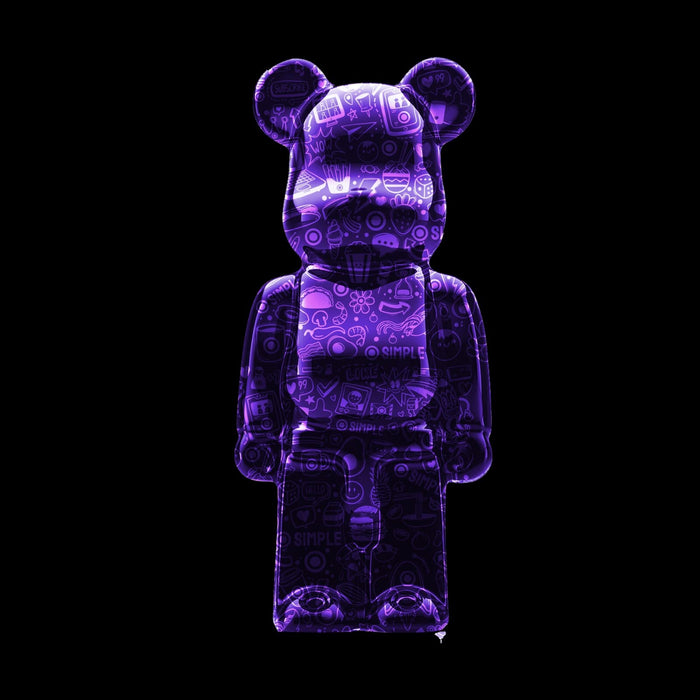 Blue Doodle Bearbrick 1000% – Designer Art Toy Statue Collectible