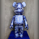 Blue Doodle Bearbrick 1000% - Designer Art Toy Statue