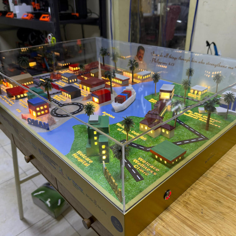 Miniature MNC Company Map Model - VIP Presentation Gift