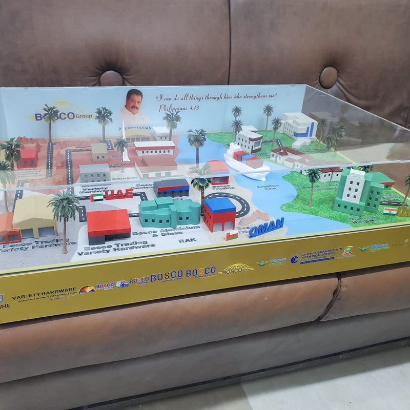 Miniature MNC Company Map Model - VIP Presentation Gift