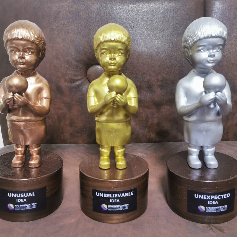 Child Innovation Award Figurine - 3D Printed Idea Trophy