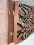 Custom Parametric Wave Wall Art - Sculptured Wood Panel