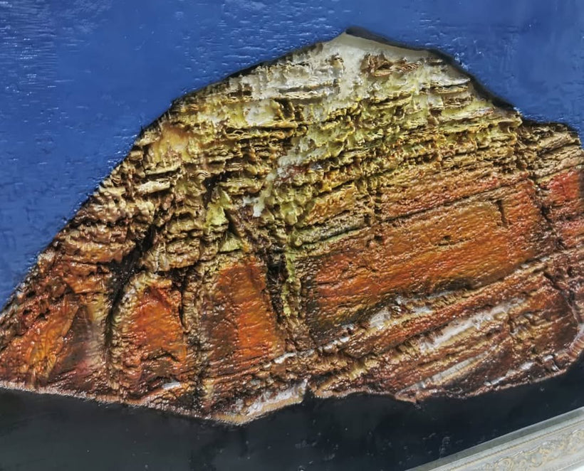 3D Mount Kailash Relief Wall Art - Handcrafted Mountain Sculpture