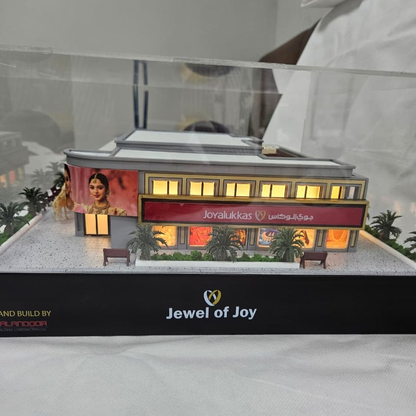 Retail Fitout Scale Model - Illuminated Jewellery Showroom Model