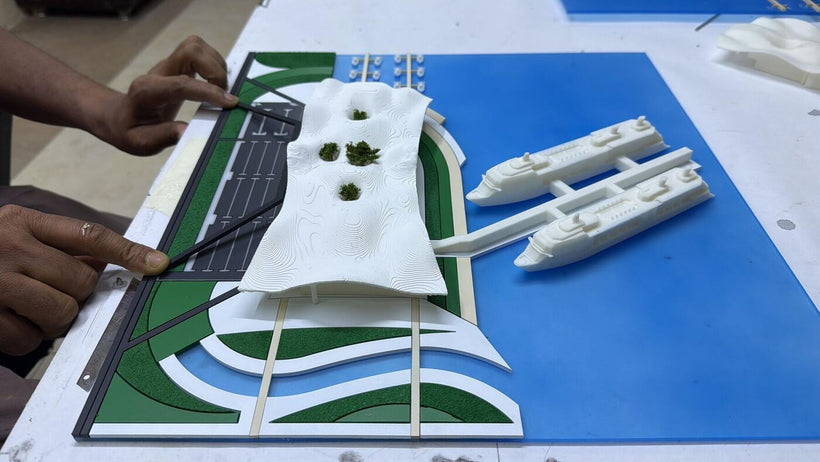 Airport Terminal Scale Model - Custom Aviation Architectural Model