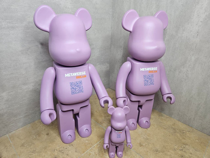 Purple Designer Bearbrick 1000% Figure - Branded Art Toy
