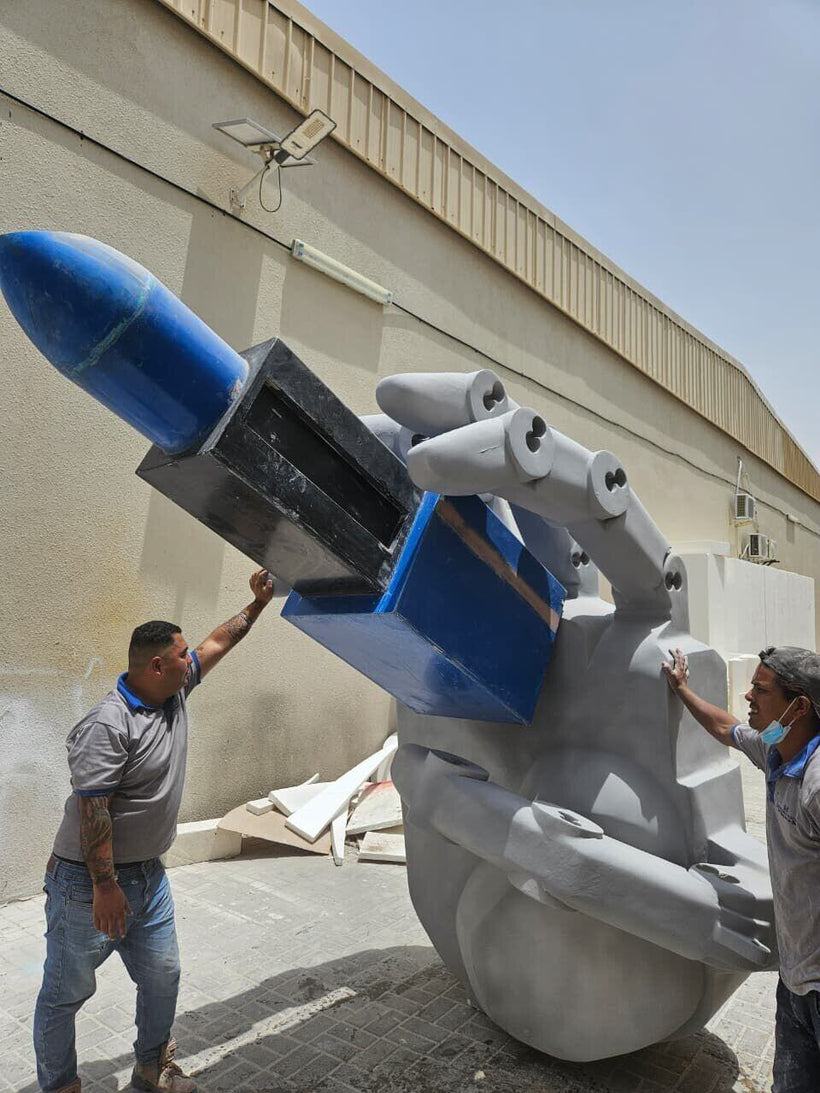 Giant Robotic Hand Sculpture - Custom Brand Installation