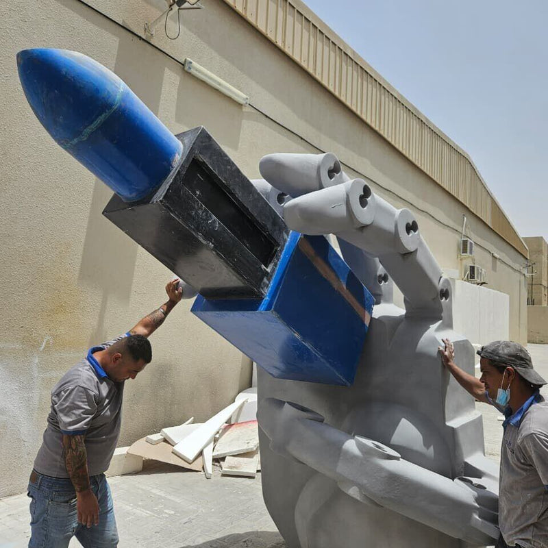 Giant Robotic Hand Sculpture
