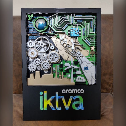 Illuminated 3D logo light box award