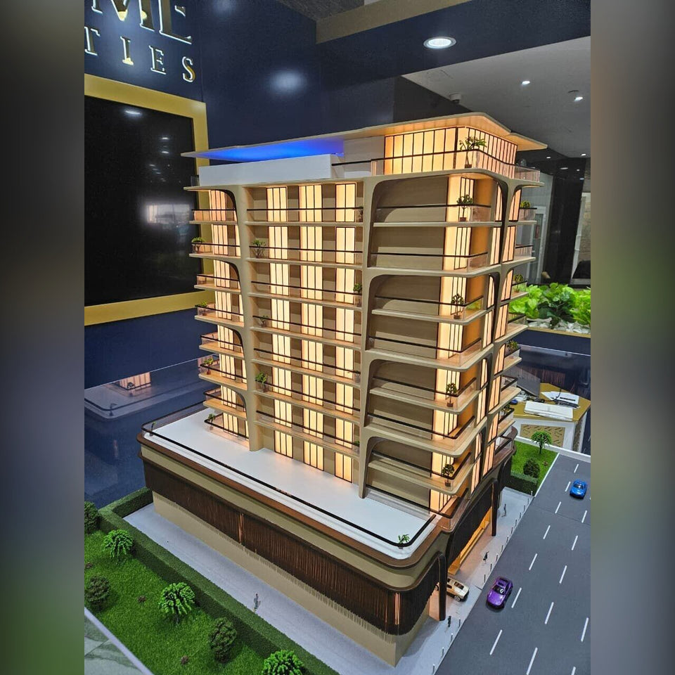 1:50 Residential Building Tower Model
