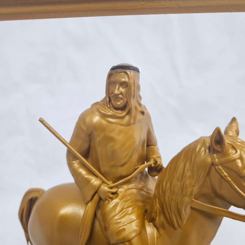Framed founder statue detail