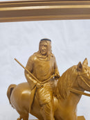 Framed founder statue detail