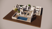 3 BHK Interior design with swimming pool 3d design file