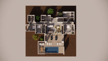 3 BHK Interior design with swimming pool 3d design file