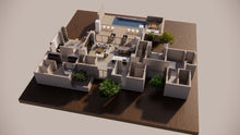 3 BHK Interior design with swimming pool 3d design file