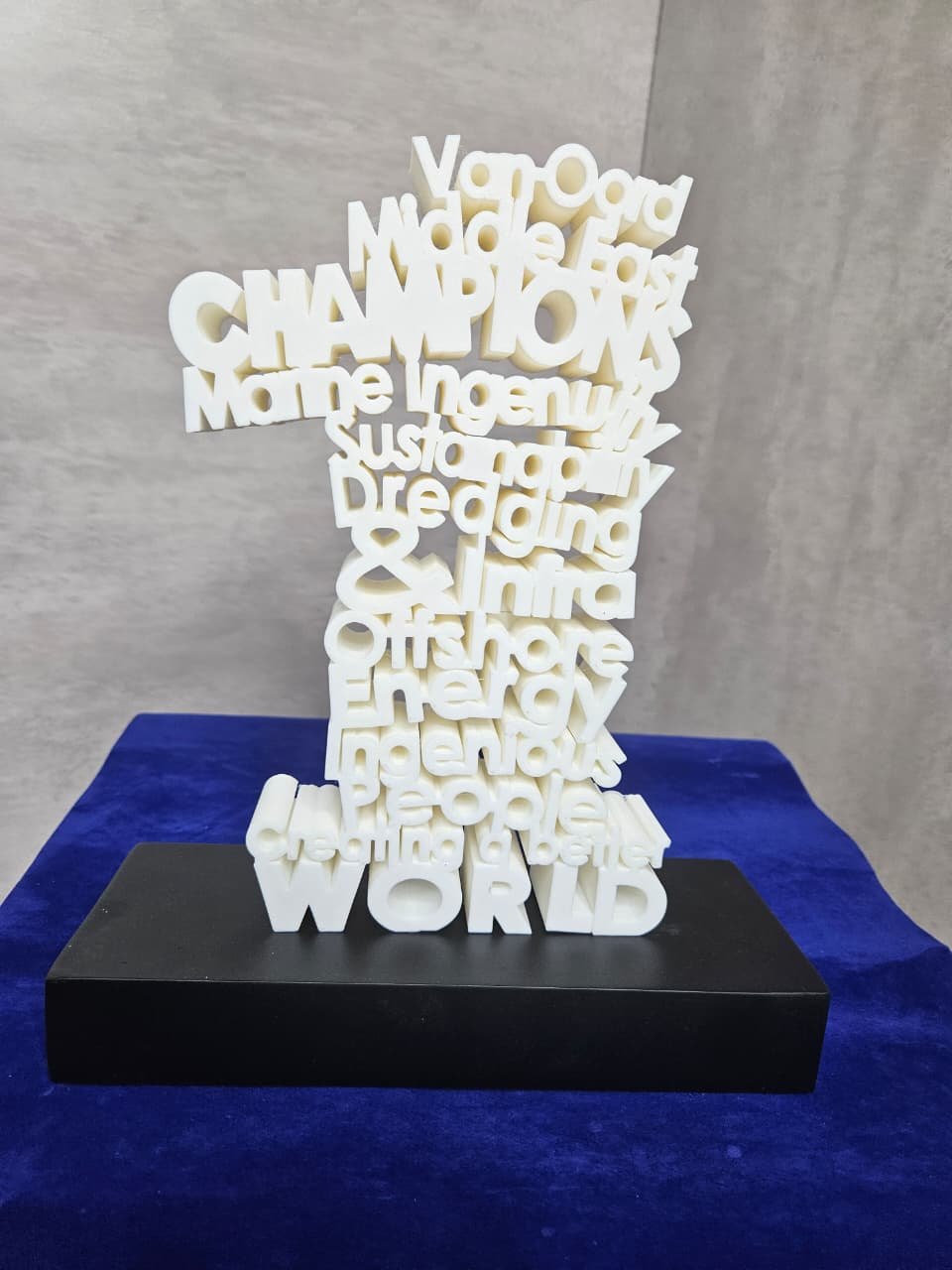 3D Typography Number Award