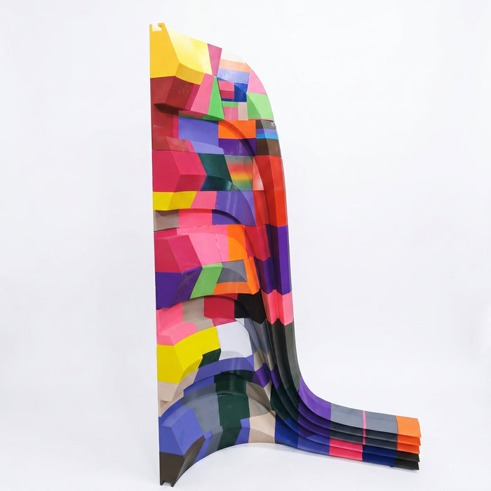 Abstract Geometric Sculpture - Colourful 3D Art Piece
