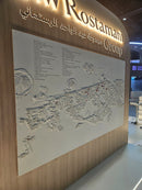 3D Dubai City Relief Wall Map