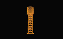 Spiral auger shaft helical fin detail