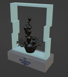 Water Splash Trophy 3D Design File - view 6