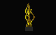 Abstract Flame Award Trophy 3D Design File - view 2