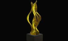Abstract Flame Award Trophy 3D Design File - view 4