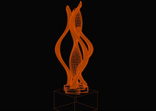 Abstract Flame Award Trophy 3D Design File - view 5