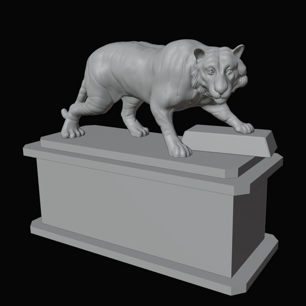 Tiger Figurine 3D Design File - view 1