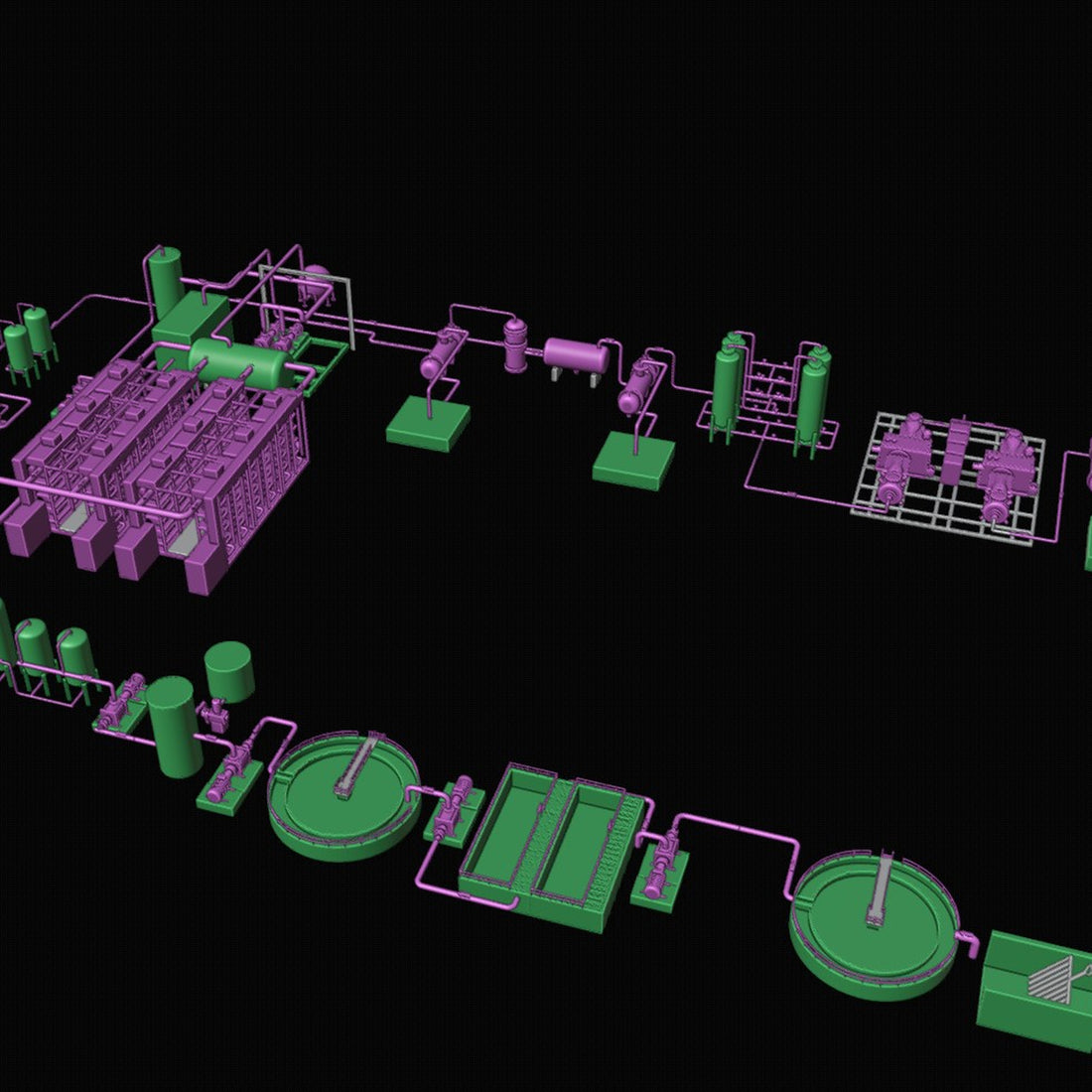 Hydrogen Power Plant Model 3D Design File - view 1