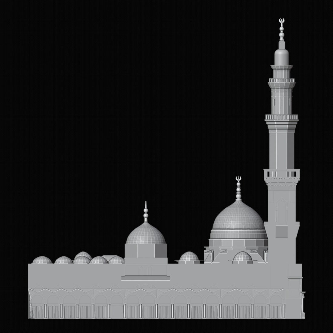 Al-Masjid an-Nabawi Mosque Model 3D Design File - view 1