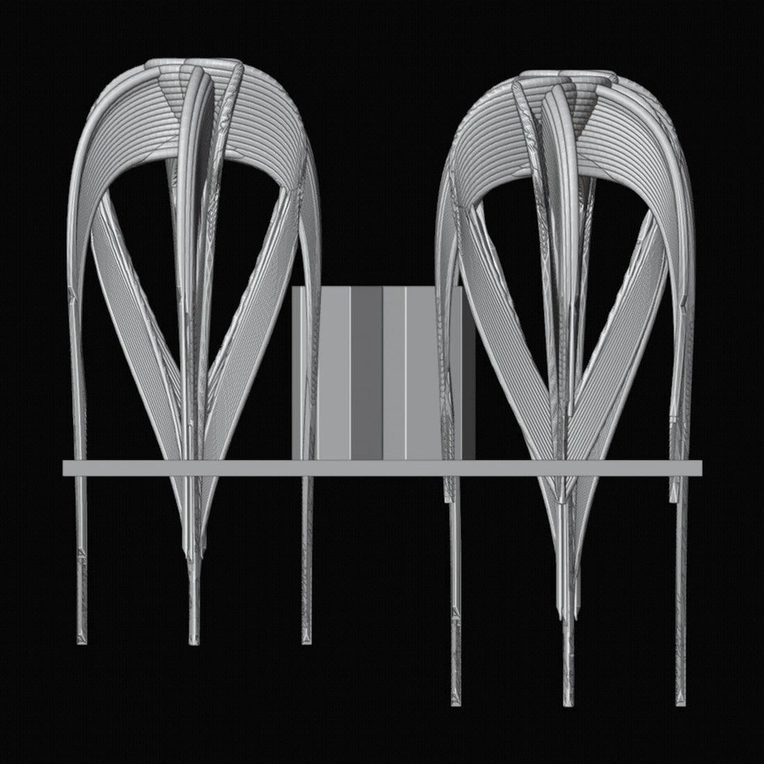 Sculptural Canopy Pavilion Model 3D Design File - view 1