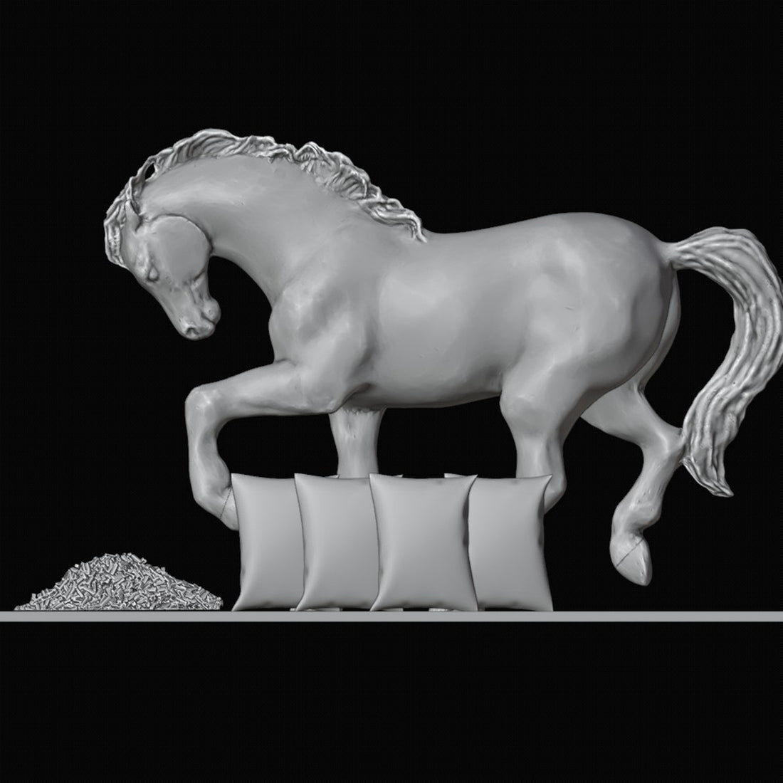 Horse Tabletop Figurine 3D Design File - view 1