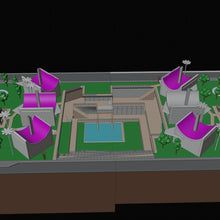 Luxury Villa Compound Model Diorama 3D Design File - view 1