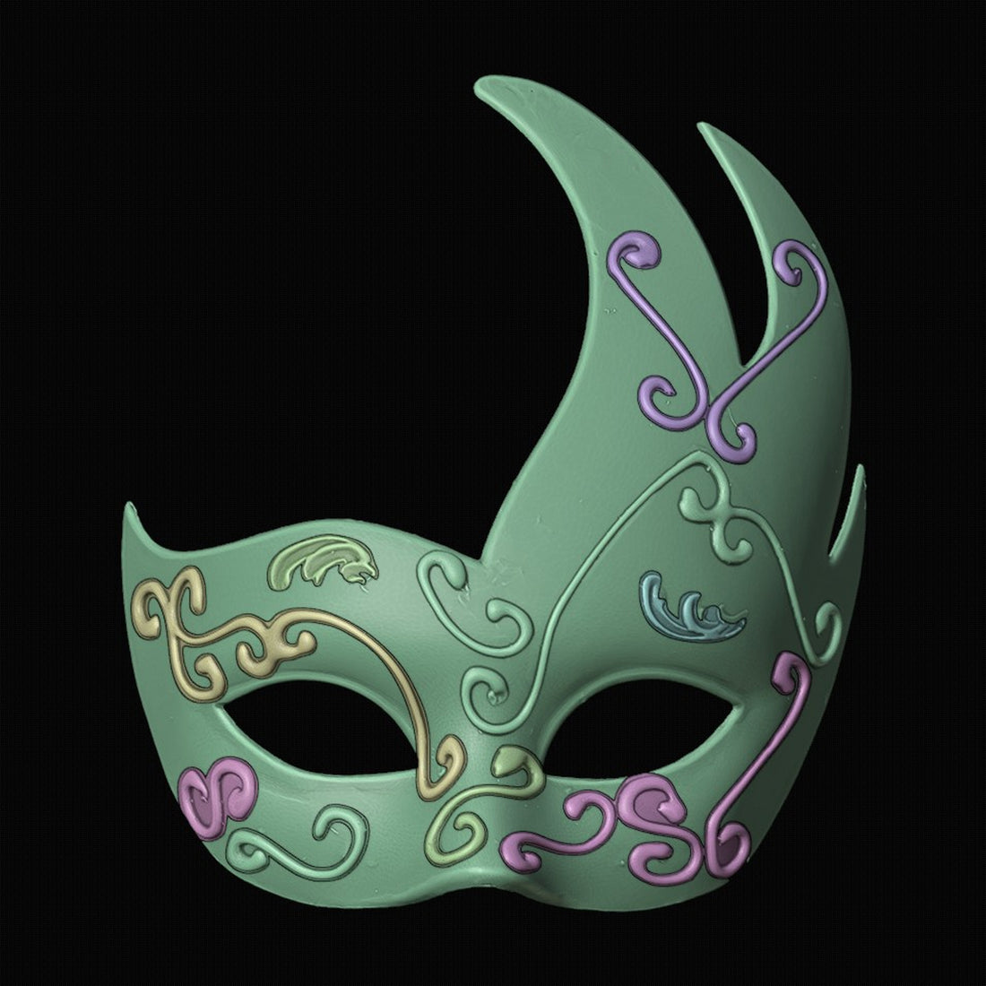 Mask Trophy 3D Design File - view 1
