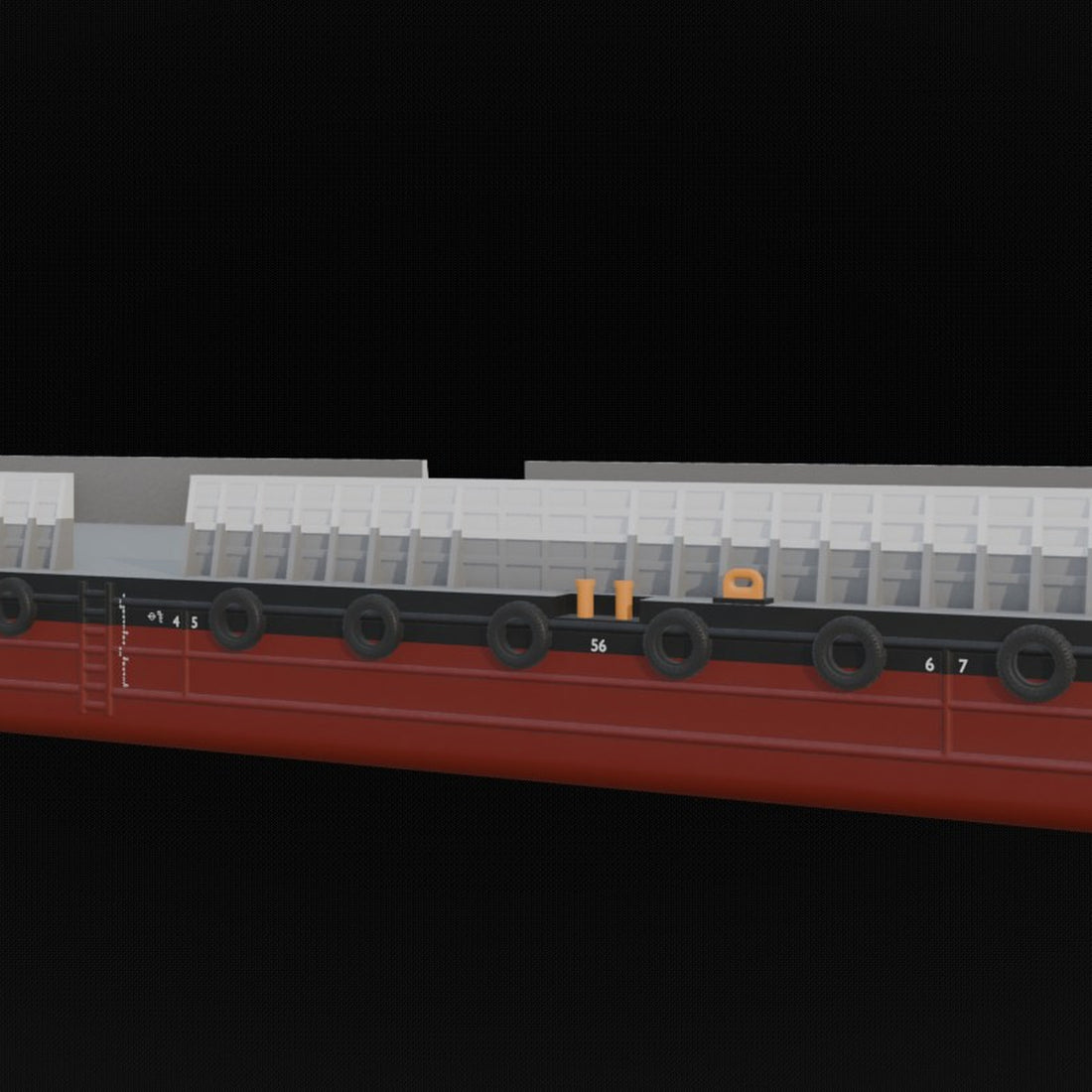 Black Pearl Barge Ship Model 3D Design File - view 1