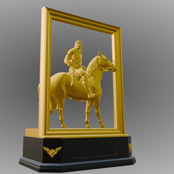 Sheikh Zayed UAE Founder on Horse Figurine 3D Design File - view 1