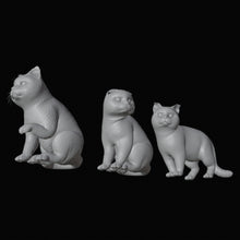Miniature Cat Figurine 3D Design File - view 1