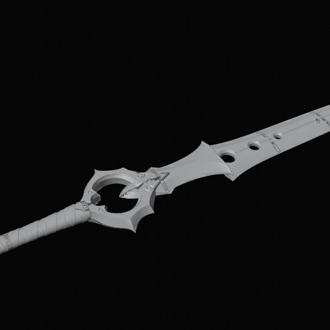 Fantasy Infinity Blade Sword Cosplay Prop 3D Design File - view 1
