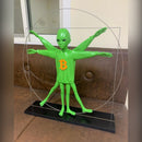Bitcoin Alien Vitruvian Sculpture - Crypto Art Figure