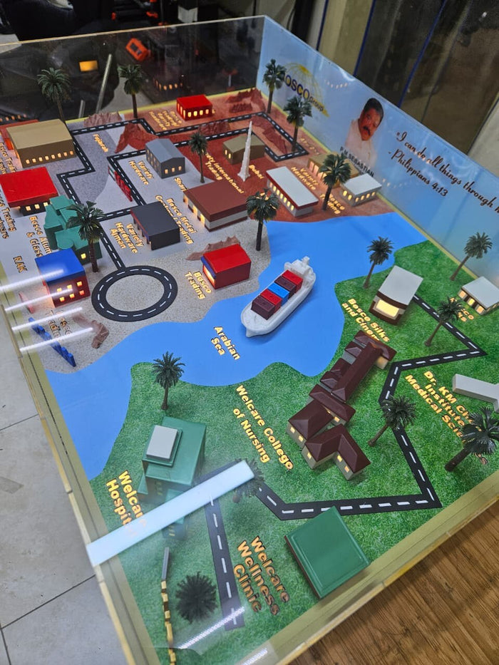 Miniature MNC Company Map Model - VIP Presentation Gift