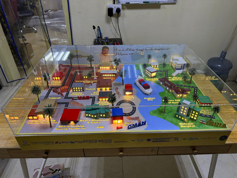 Miniature MNC Company Map Model - VIP Presentation Gift